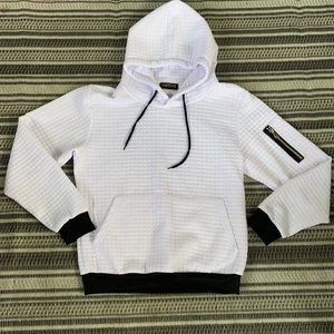 Quilted Black and white hoodie